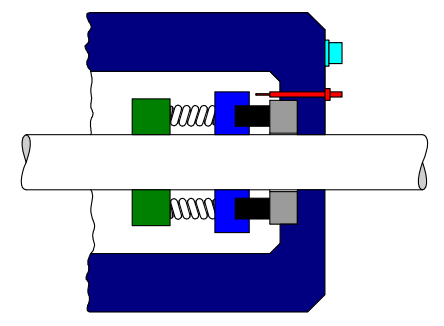 Figure 2 Seal with Unworn Seal Face - Being Tested